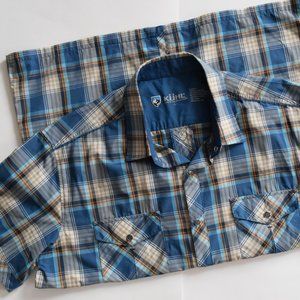 Kuhl Eluxor western pearl snap plaid shirt Large